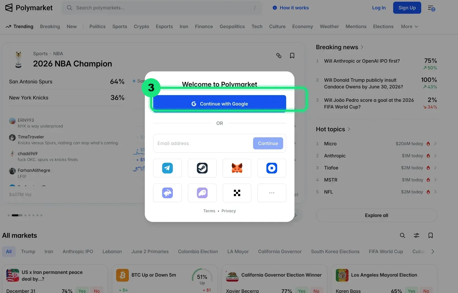 Continue with Google