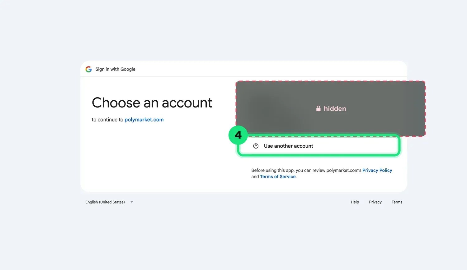 Choose your Google account